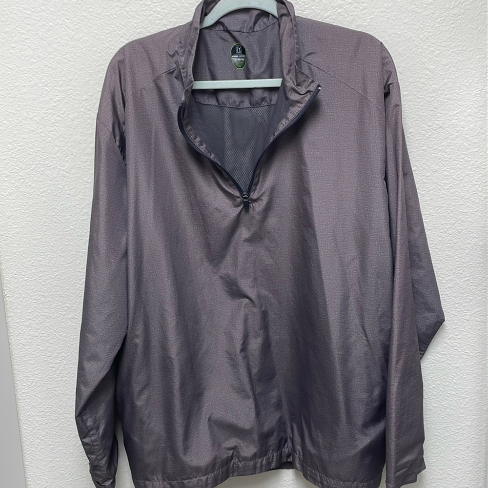 PGA Tour Pro Series Gray Golf Men’s XL Windbreaker 1/4 Zip Pullover Jacket